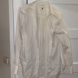 LOFT white button up shirt EUC